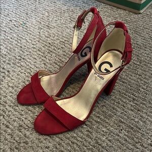 GUESS Women's Red Heeled Sandals